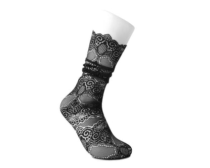 TSK1127 Black Lace Over-The-Knee Sock TSK1127-OS - T.U.K. Shoes