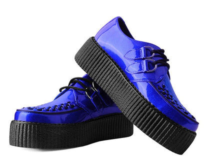 V3156 Blue Metallic Sparkle Viva Mondo Creeper - T.U.K. Shoes