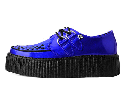 V3156 Blue Metallic Sparkle Viva Mondo Creeper - T.U.K. Shoes