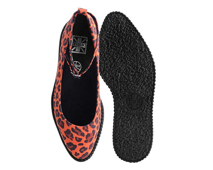 A9986L Orange Leopard Pointed Ballet Creeper - T.U.K. Shoes