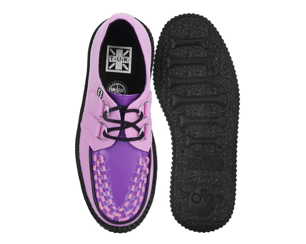 V3360 Pink & Purple Leather Viva Mondo Creeper - T.U.K. Shoes