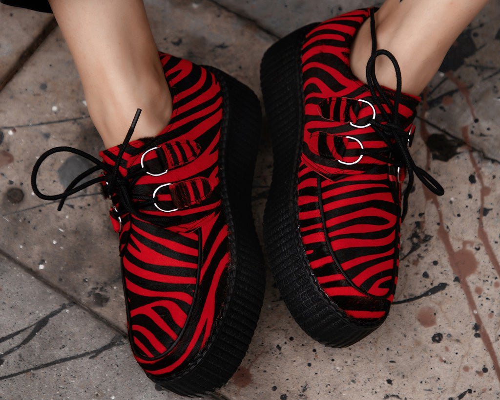 V3335 Red Zebra Viva Mondo Creeper - T.U.K. Shoes