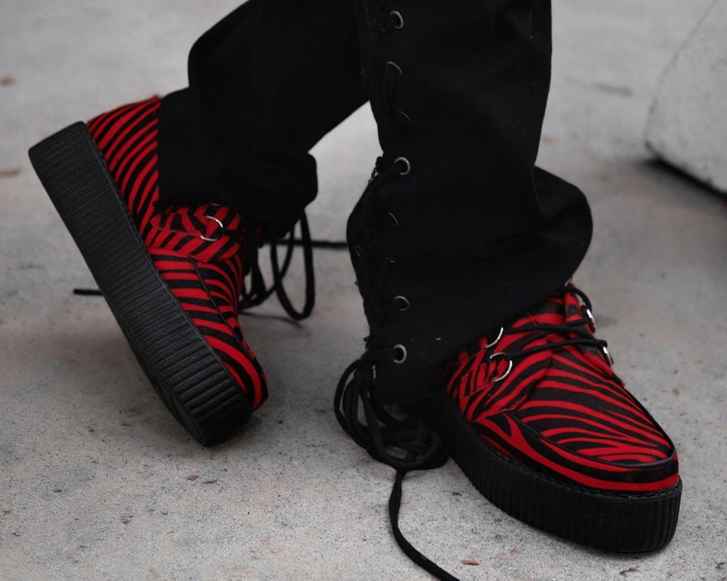 V3335 Red Zebra Viva Mondo Creeper - T.U.K. Shoes