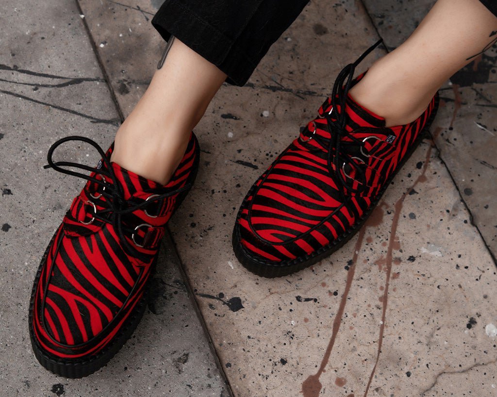V3335 Red Zebra Viva Mondo Creeper - T.U.K. Shoes