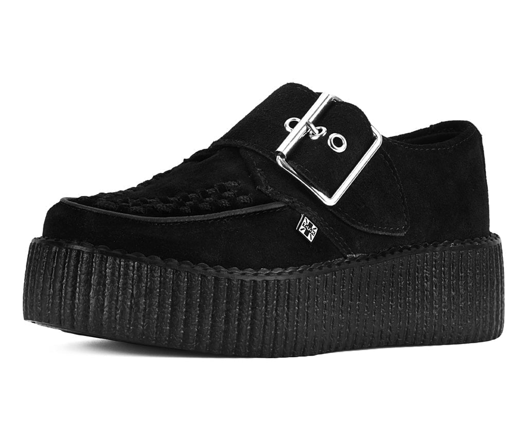 V3300 Black Suede Buckle Viva Mondo Creeper - T.U.K. Shoes