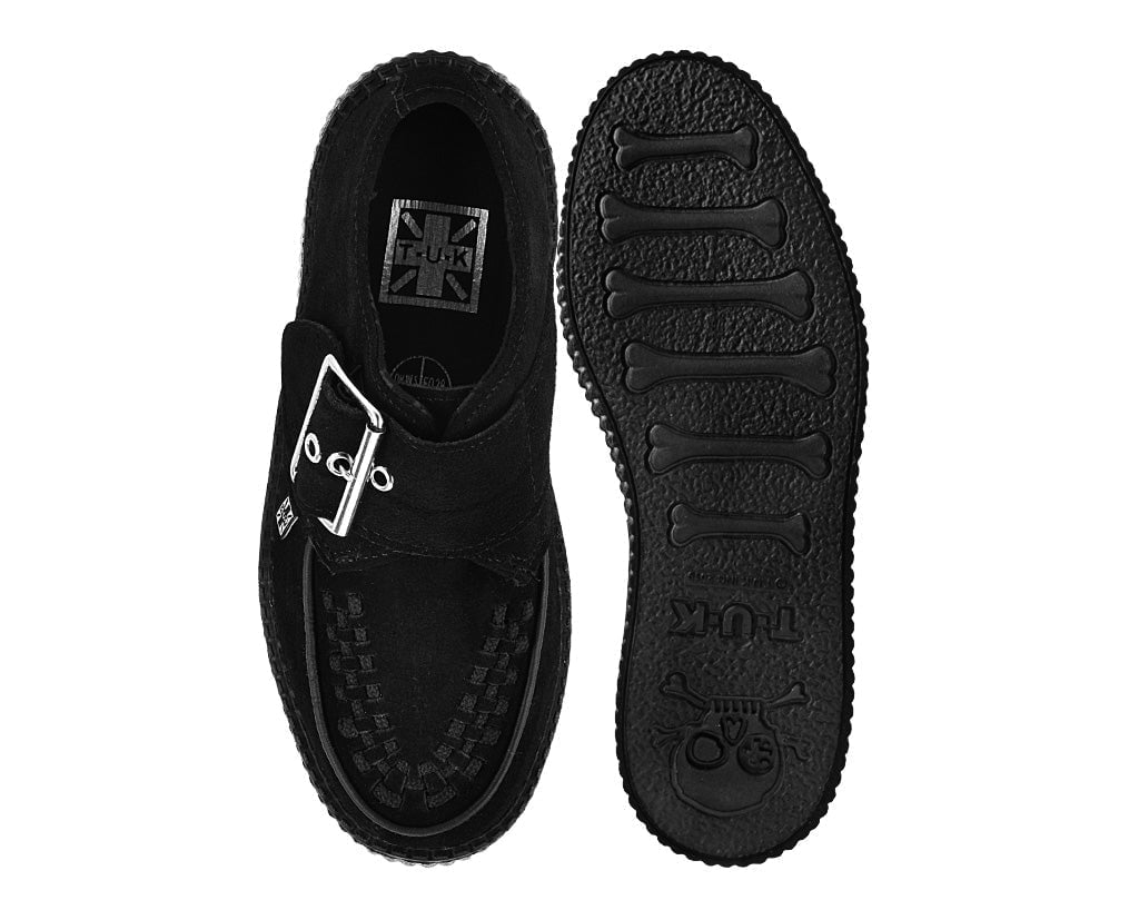 V3300 Black Suede Buckle Viva Mondo Creeper - T.U.K. Shoes