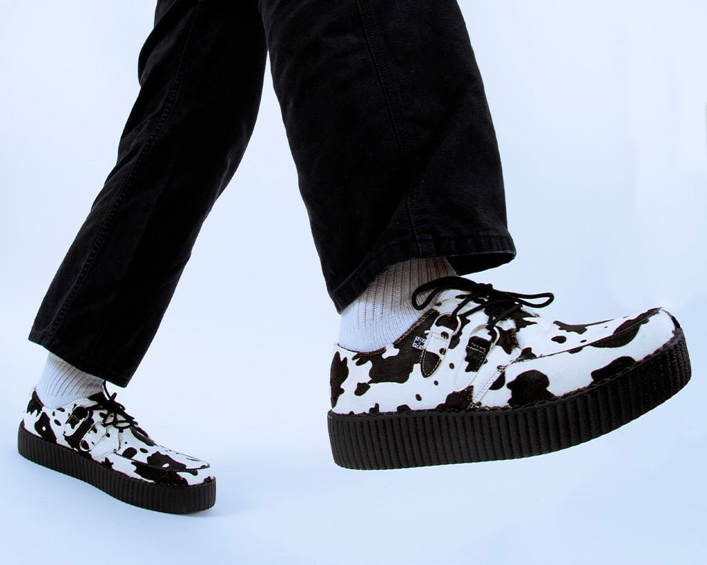 V3337 Cow Print Viva Mondo Creeper - T.U.K. Shoes