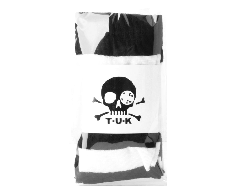 TSK1143 Black & White Striped Thigh High Sock TSK1143-OS - T.U.K. Shoes