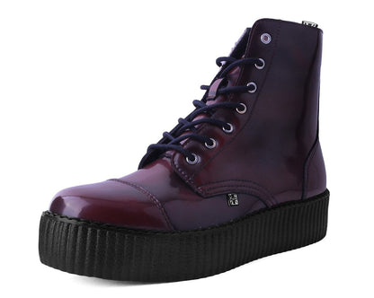V9858 Burgundy Rub Off TUKskin™ 7-Eye Boot - T.U.K. Shoes