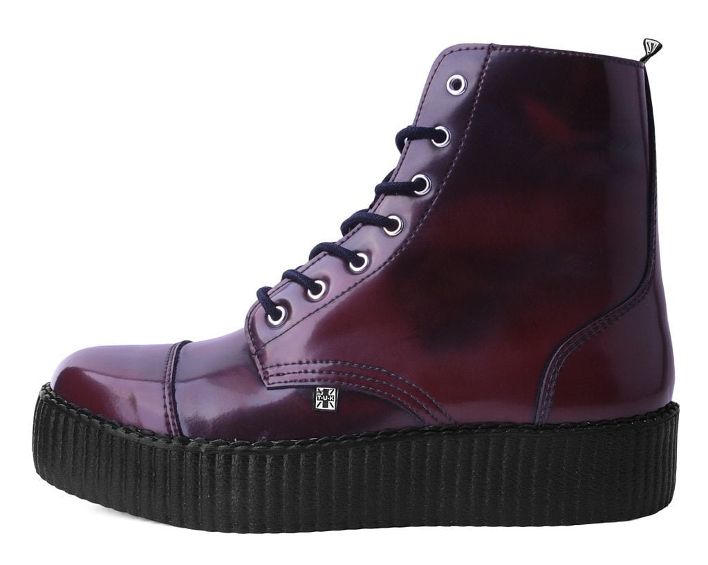 V9858 Burgundy Rub Off TUKskin™ 7-Eye Boot - T.U.K. Shoes