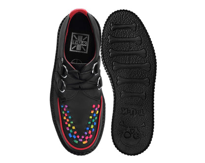 V3302 Black TUKskin Rainbow Interlace Viva Mondo Creeper - T.U.K. Shoes