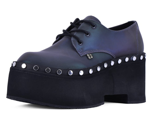 A3297 Midnight Chameleon Dino Flat Platform - T.U.K. Shoes