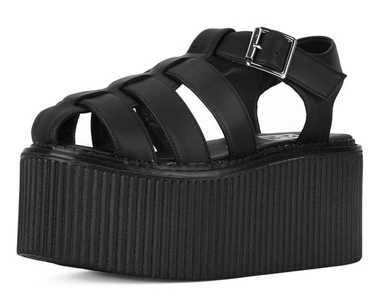 S3347 Black TUKskin Fisherman Strato Sandal - T.U.K. Shoes