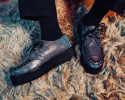 V3244 Reflective Leopard Shimmer Viva Mondo Creeper - T.U.K. Shoes