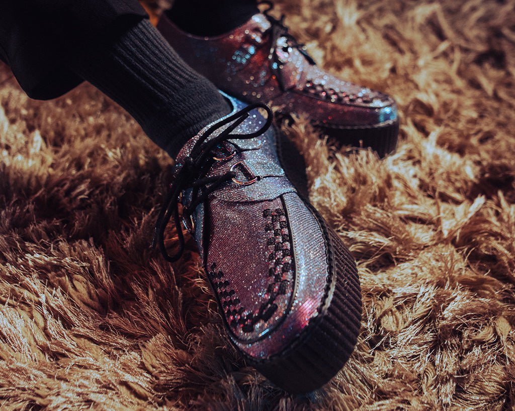V3244 Reflective Leopard Shimmer Viva Mondo Creeper - T.U.K. Shoes