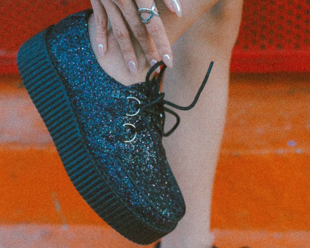V3233 Midnight Glitter Viva Mondo Creeper - T.U.K. Shoes