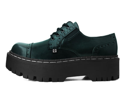 A3193L Green Rub-Off Double Decker Brogue - T.U.K. Shoes