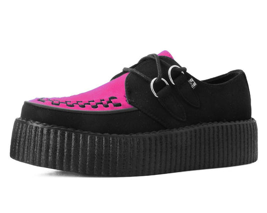 V3183 Black & Neon Pink Viva Mondo Creeper - T.U.K. Shoes