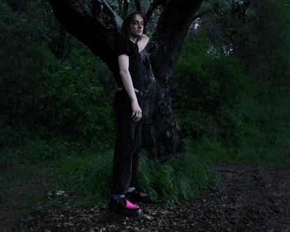 V3183 Black & Neon Pink Viva Mondo Creeper - T.U.K. Shoes