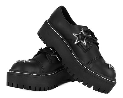 A3277 Black TUKskin Star Double Decker Brogue - T.U.K. Shoes