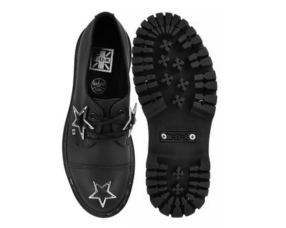 A3277 Black TUKskin Star Double Decker Brogue - T.U.K. Shoes