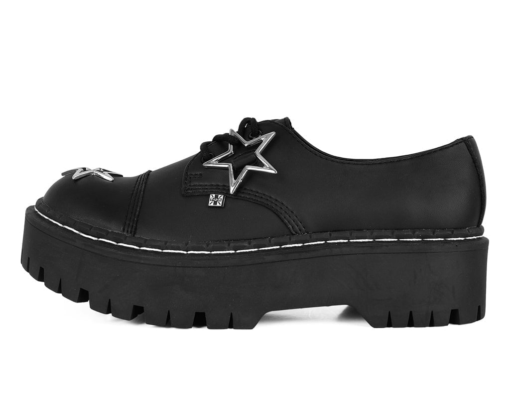 A3277 Black TUKskin Star Double Decker Brogue - T.U.K. Shoes