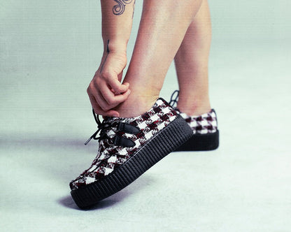 V3279 Red & White Checkered Viva Mondo Creeper - T.U.K. Shoes