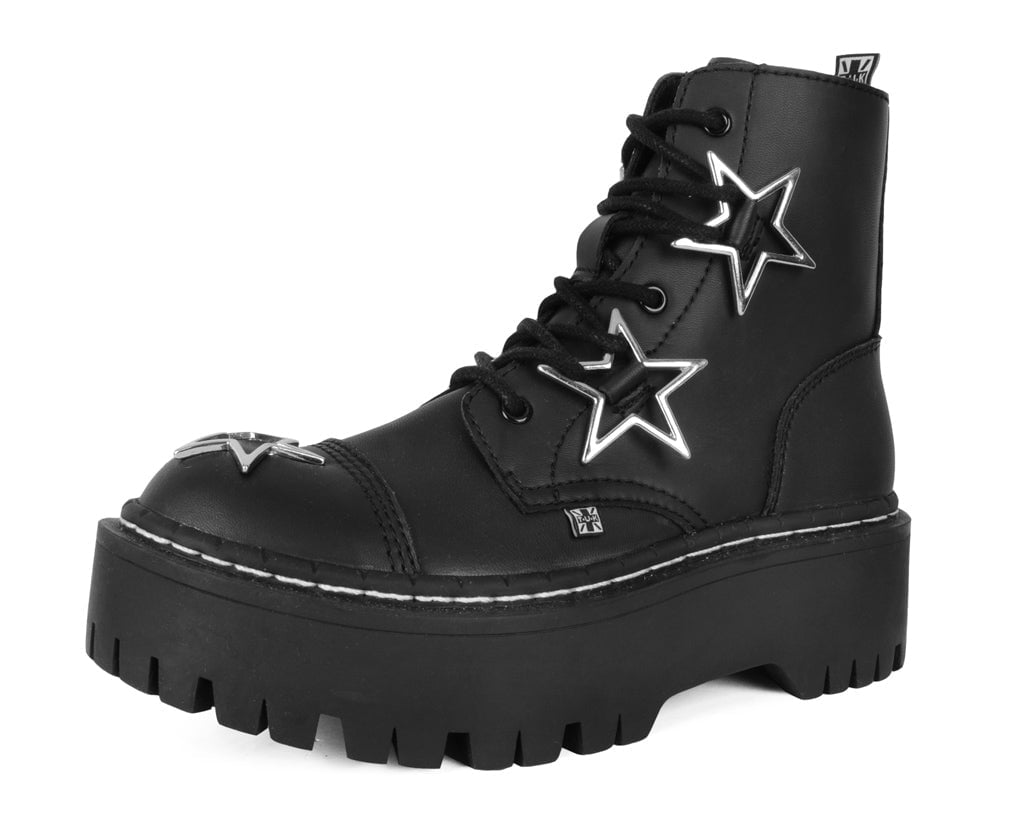 A3276 Black Star 7-Eye Double Decker Boot - T.U.K. Shoes
