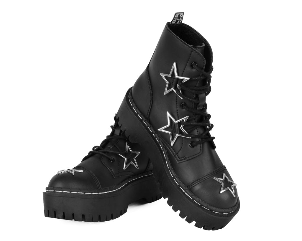 A3276 Black Star 7-Eye Double Decker Boot - T.U.K. Shoes