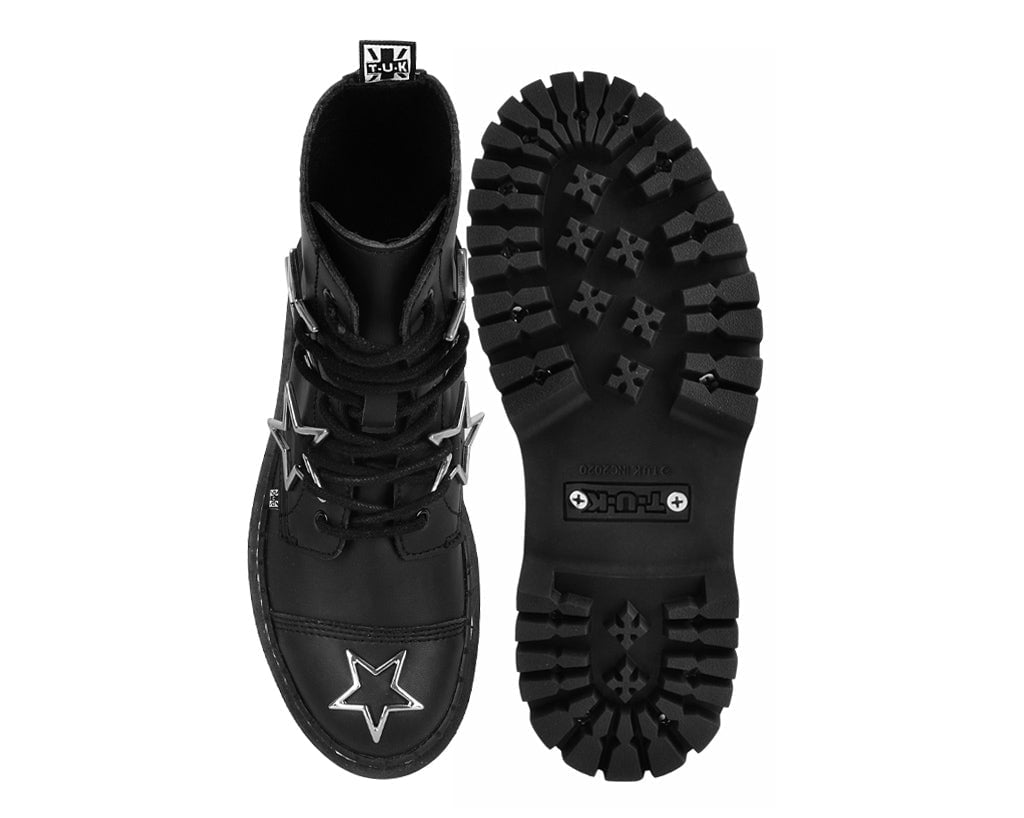 A3276 Black Star 7-Eye Double Decker Boot - T.U.K. Shoes