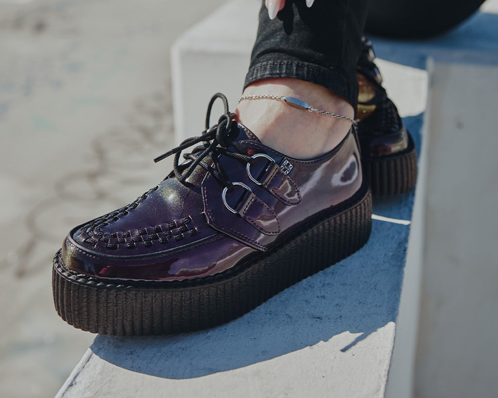 V3200 Purple Metallic Viva Mondo Creeper - T.U.K. Shoes
