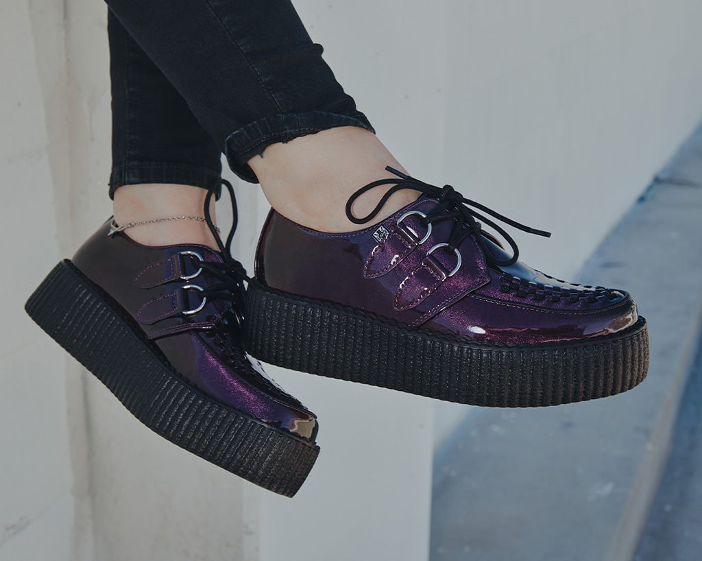 V3200 Purple Metallic Viva Mondo Creeper - T.U.K. Shoes