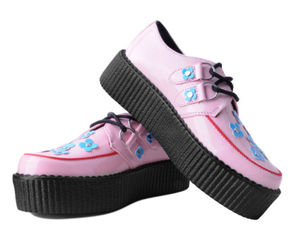 V3130 Pink & Blue Patent Flower Viva Mondo Creeper - T.U.K. Shoes