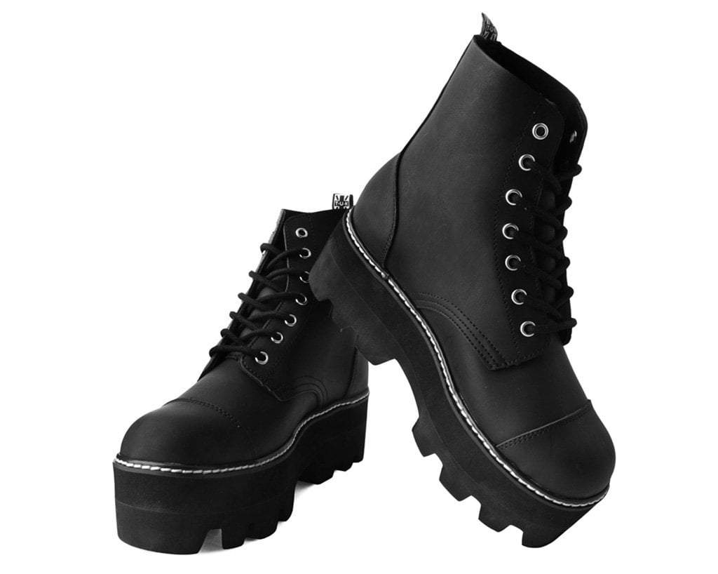 A9670 Black 7-Eye Dino Lug Sole Boot - T.U.K. Shoes
