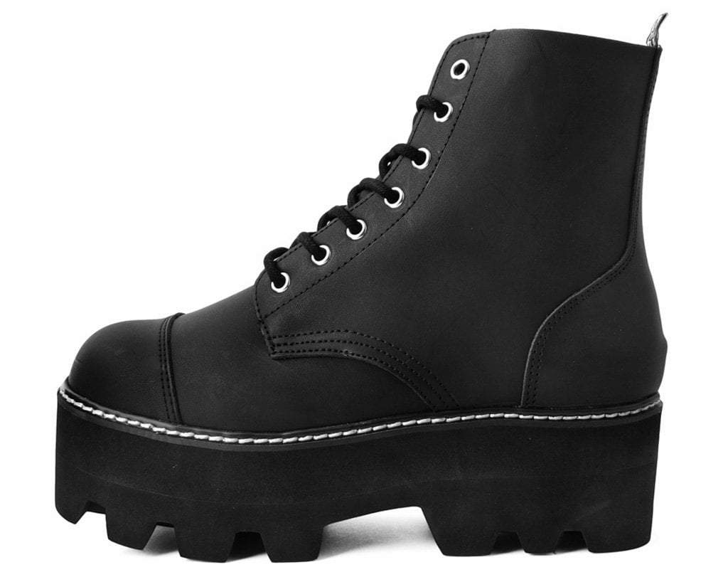 A9670 Black 7-Eye Dino Lug Sole Boot - T.U.K. Shoes