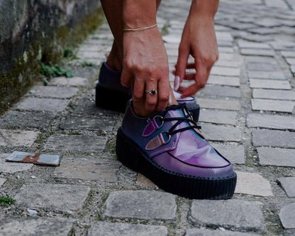V3308 Rainbow Iridescent Viva Mondo Creeper - T.U.K. Shoes