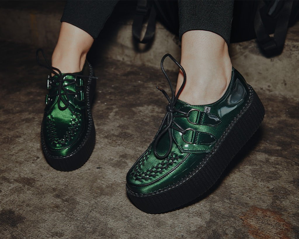 V3201 Emerald Metallic Viva Mondo Creeper - T.U.K. Shoes