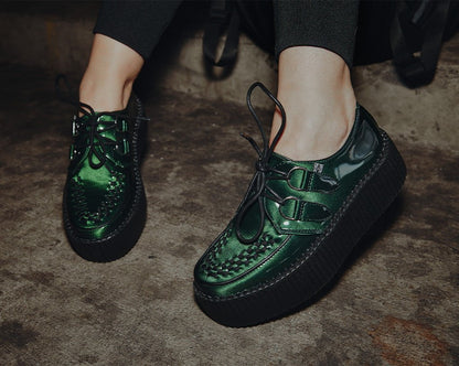 V3201 Emerald Metallic Viva Mondo Creeper - T.U.K. Shoes