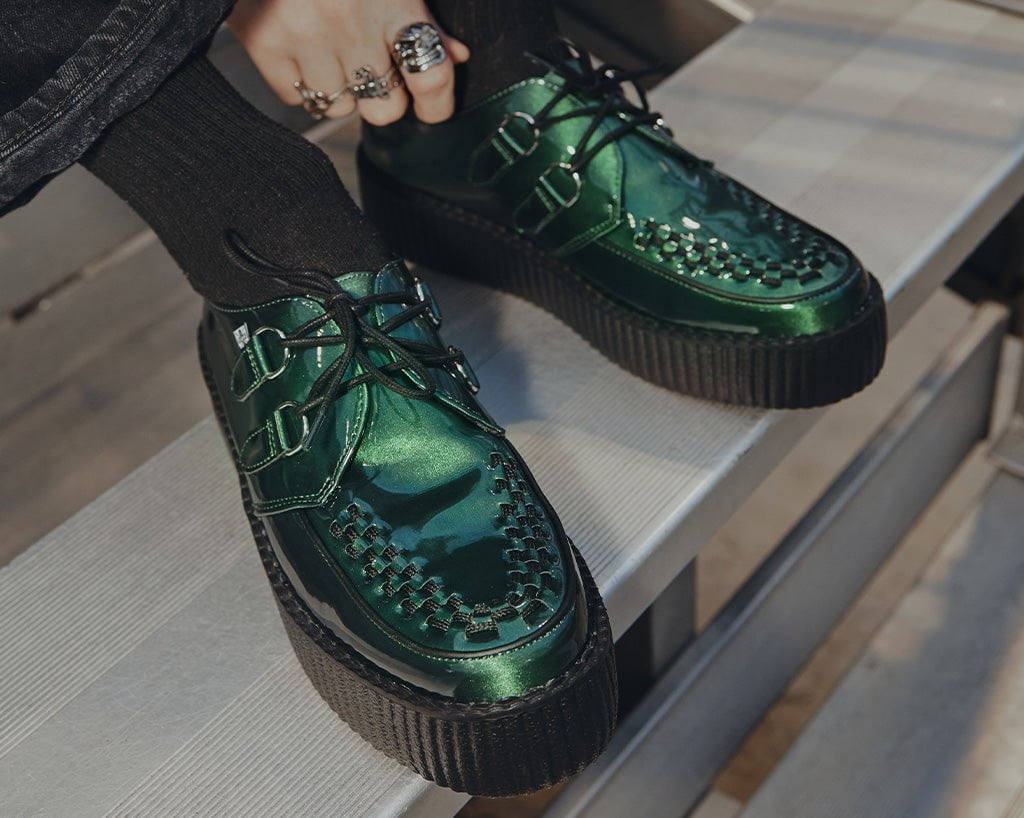 V3201 Emerald Metallic Viva Mondo Creeper - T.U.K. Shoes