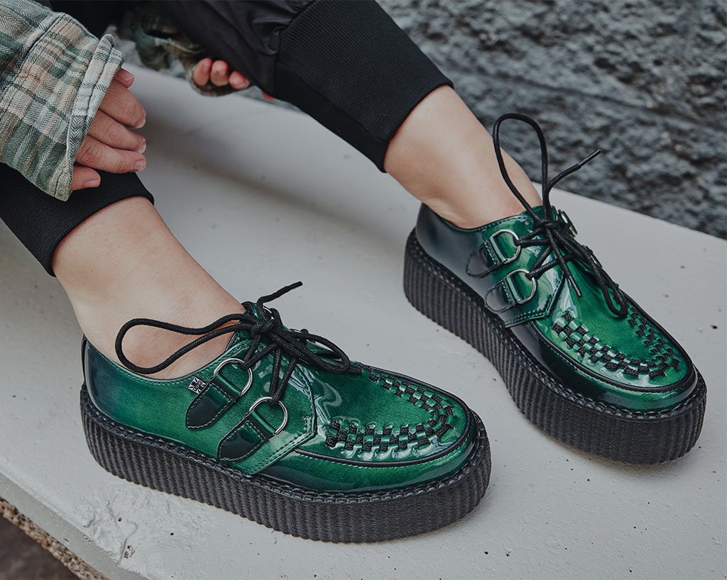 V3201 Emerald Metallic Viva Mondo Creeper - T.U.K. Shoes