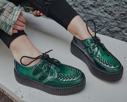 V3201 Emerald Metallic Viva Mondo Creeper - T.U.K. Shoes