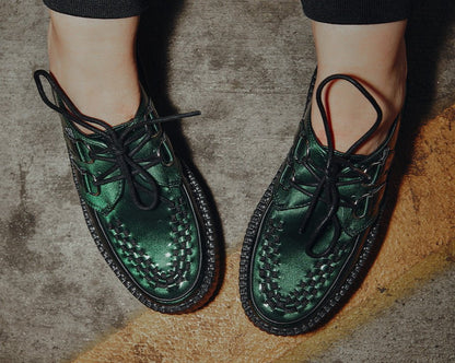 V3201 Emerald Metallic Viva Mondo Creeper - T.U.K. Shoes